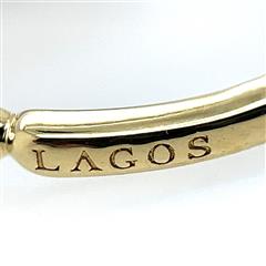 Lagos Black Ceramic 18K Yellow Gold Meridian Ring